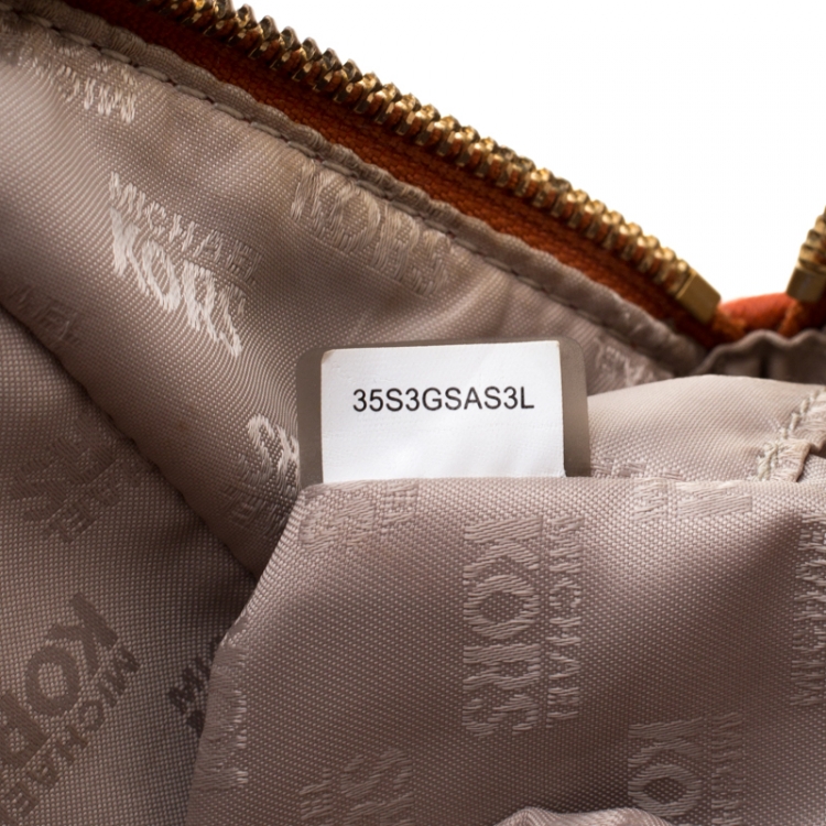 Pre Owned Michael Kors Orange Leather Satchel