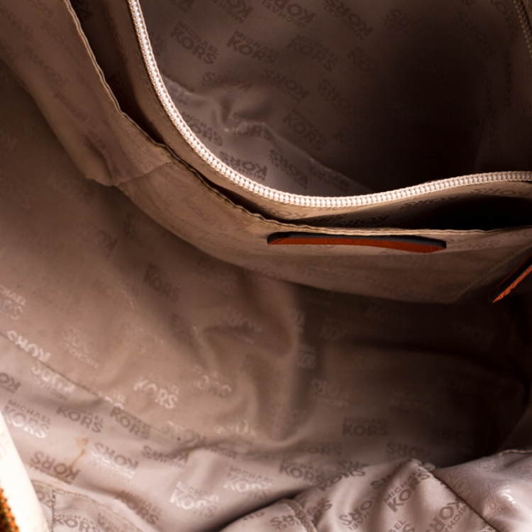 Pre Owned Michael Kors Orange Leather Satchel