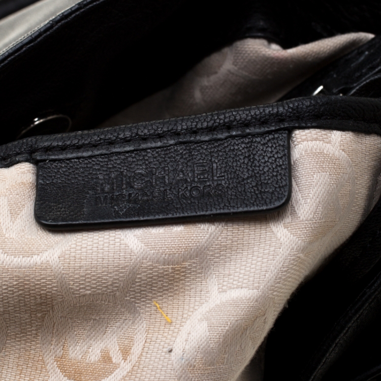 مملوكة مسبقًا Michael Kors Black Leather East West Hamilton Tote