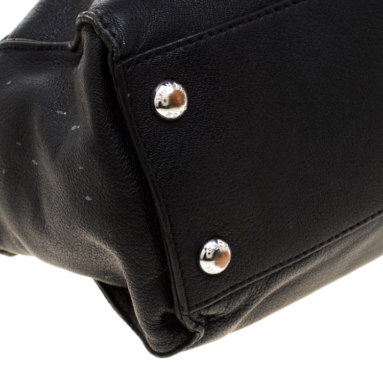 مملوكة مسبقًا Michael Kors Black Leather East West Hamilton Tote