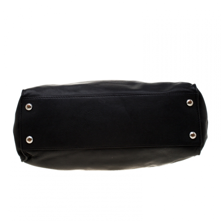 مملوكة مسبقًا Michael Kors Black Leather East West Hamilton Tote
