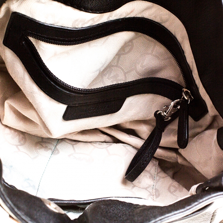 Pre Owned MICHAEL Michael Kors Black Leather Hamilton Tote