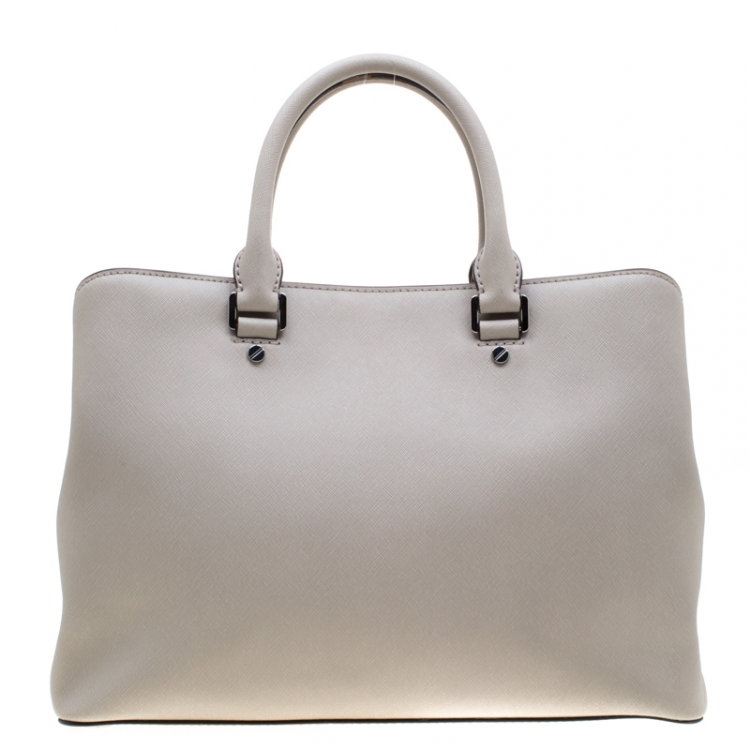 michael kors grey saffiano bag