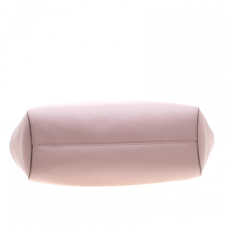 Pre Owned Michael Michael Kors Blush Pink  Leather Jet Set Travel Chain Shoulder Bag