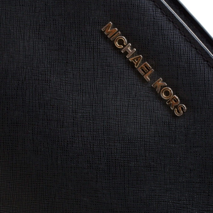 Pre Owned Michael Michael Kors Black Leather Mini Selma Tote 