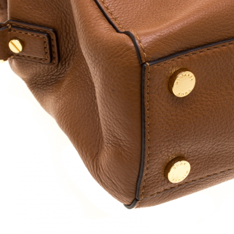 Pre Owned MICHAEL Michael Kors Tan Leather Astrid Satchel