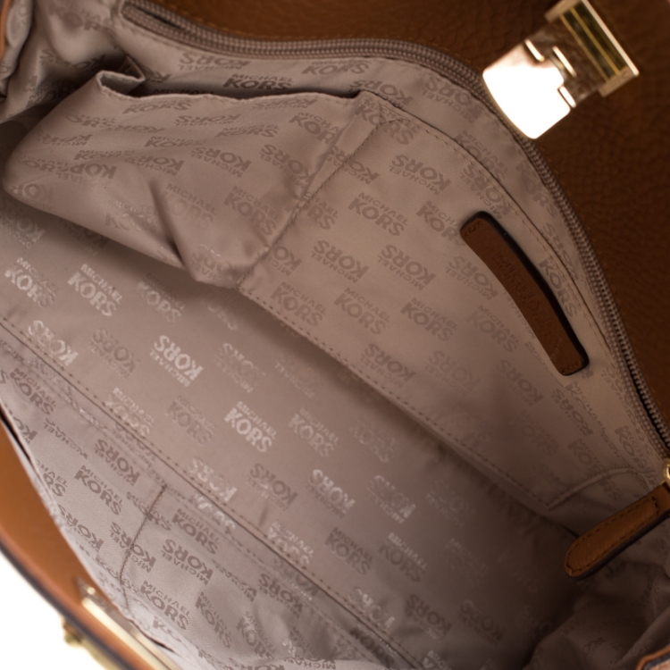 Pre Owned MICHAEL Michael Kors Tan Leather Astrid Satchel