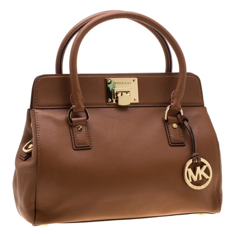 Pre Owned MICHAEL Michael Kors Tan Leather Astrid Satchel
