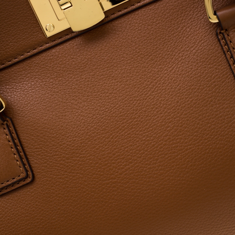 Pre Owned MICHAEL Michael Kors Tan Leather Astrid Satchel