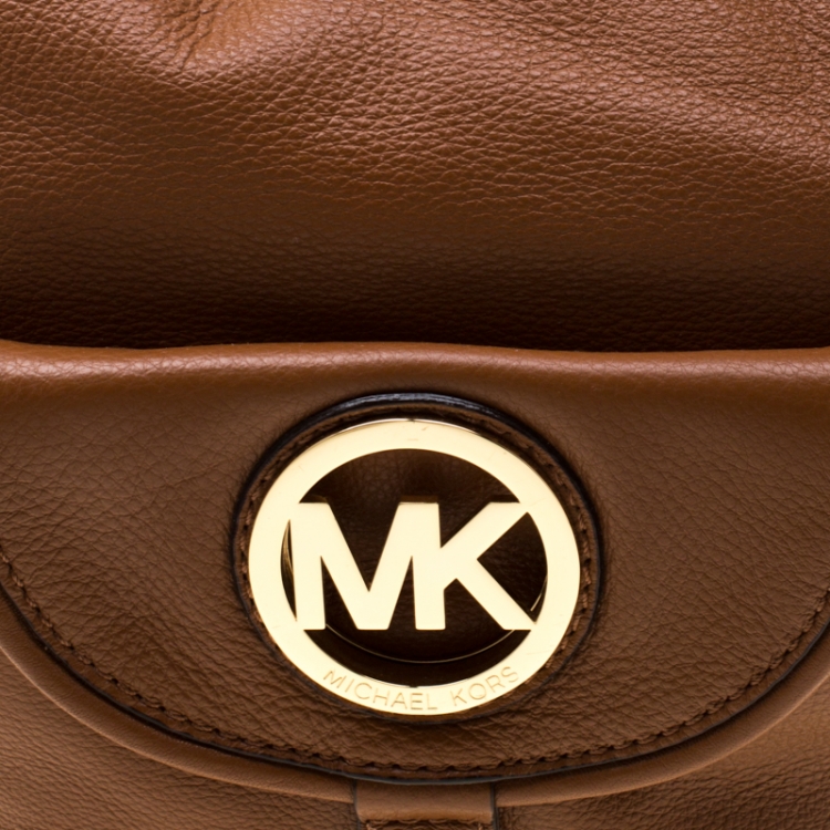 Pre Owned Michael Michael Kors Brown Leather Fulton Hobo