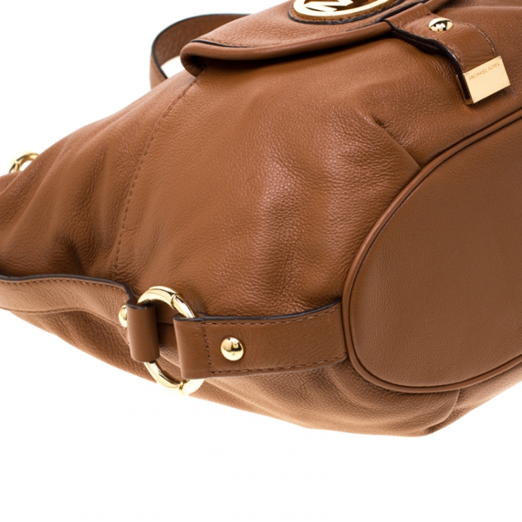 Pre Owned Michael Michael Kors Brown Leather Fulton Hobo