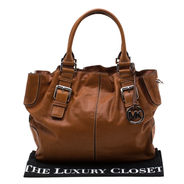 Pre Owned MICHAEL Michael Kors Brown Leather Tote