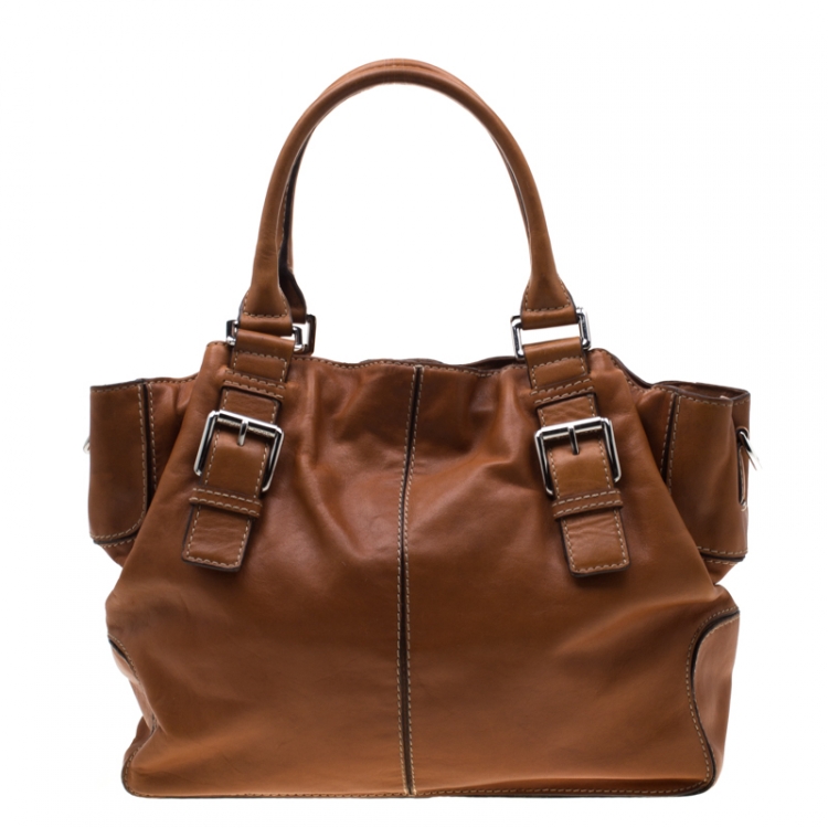 Pre Owned MICHAEL Michael Kors Brown Leather Tote
