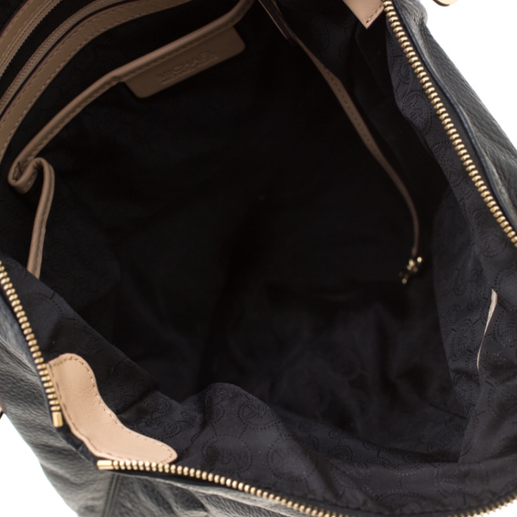 Pre Owned MICHAEL Michael Kors Black Leather Jet Set Tote