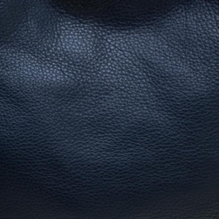 Pre Owned MICHAEL Michael Kors Navy Blue Leather Gather Chain Tote 