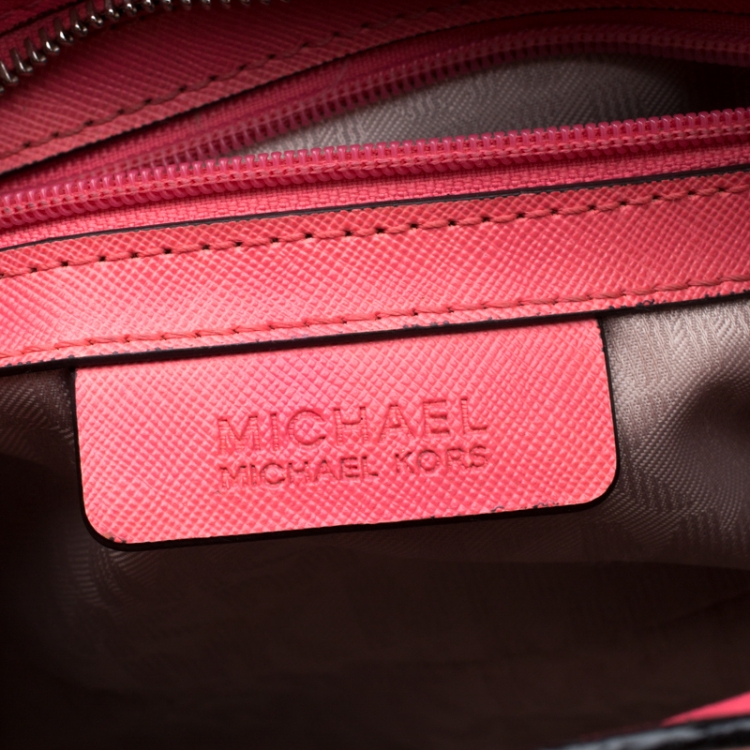 Pre Owned MICHAEL Michael Kors Pink Leather Medium Selma Crossbody Bag 