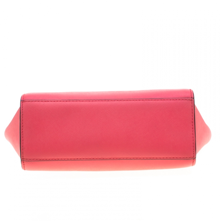 Pre Owned MICHAEL Michael Kors Pink Leather Medium Selma Crossbody Bag 