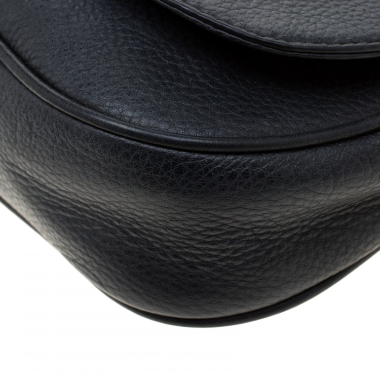Pre Owned MICHAEL Michael Kors Black Leather Bedford Crossbody Bag