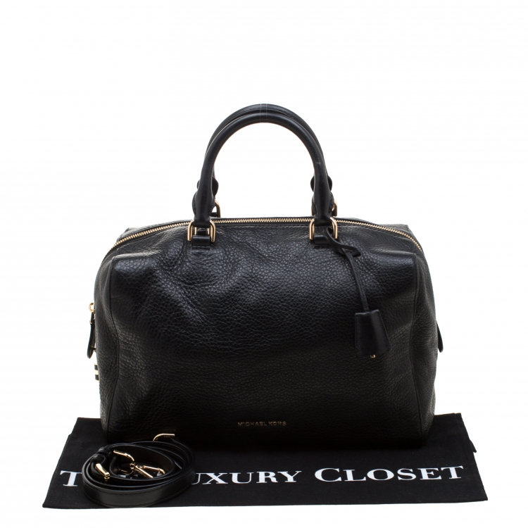 Pre Owned Micheal Kors Black Leather Satchel