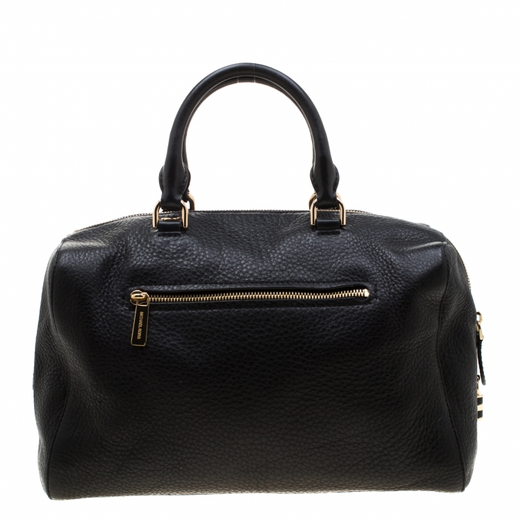 Pre Owned Micheal Kors Black Leather Satchel