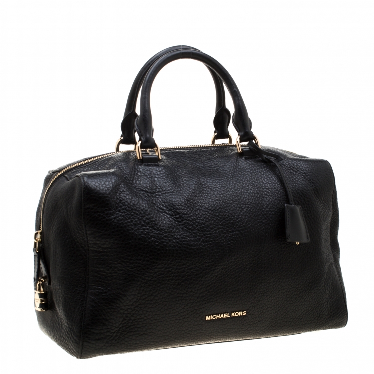 Pre Owned Micheal Kors Black Leather Satchel
