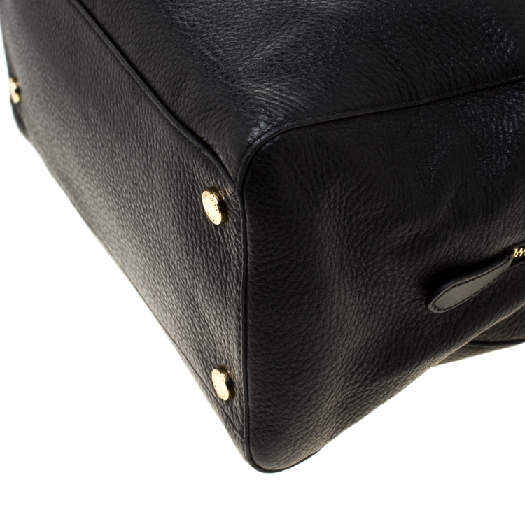 Pre Owned Micheal Kors Black Leather Satchel