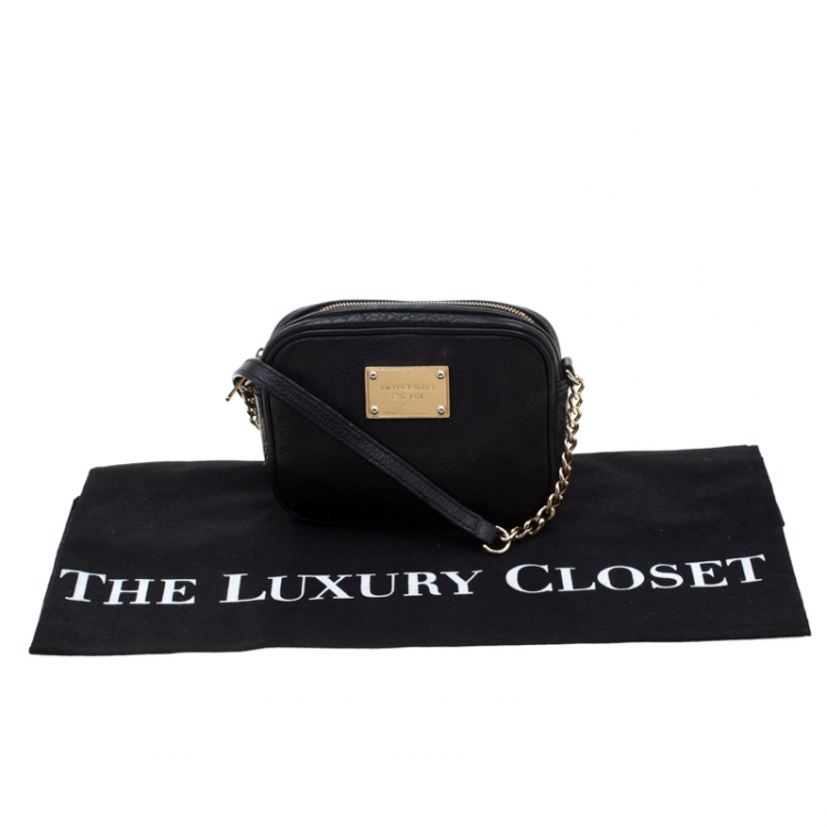 Pre Owned MICHAEL Michael Kors Black Leather Crossbody Bag