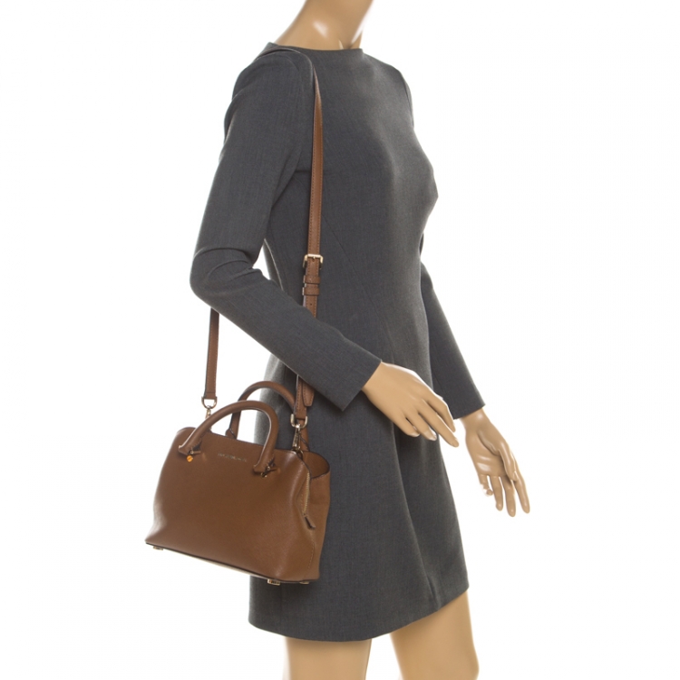 Pre Owned Michael Kors Brown Leather Shoulder Bag