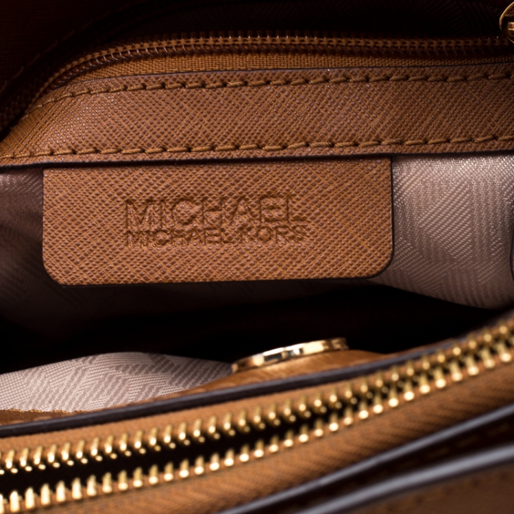 Pre Owned Michael Kors Brown Leather Shoulder Bag