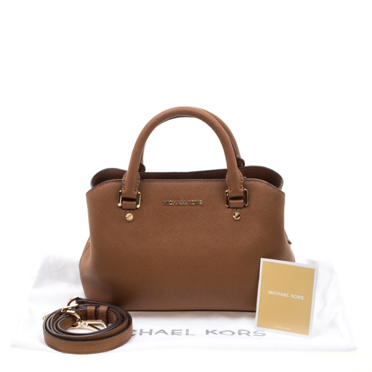 Pre Owned Michael Kors Brown Leather Shoulder Bag