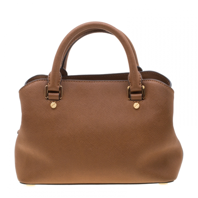 Pre Owned Michael Kors Brown Leather Shoulder Bag