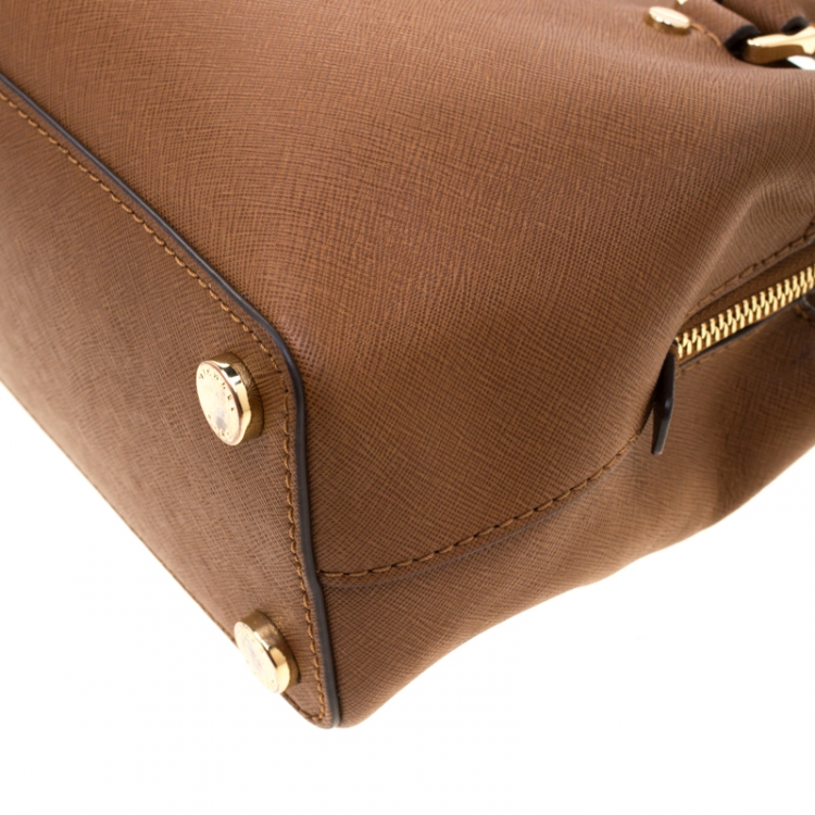Pre Owned Michael Kors Brown Leather Shoulder Bag