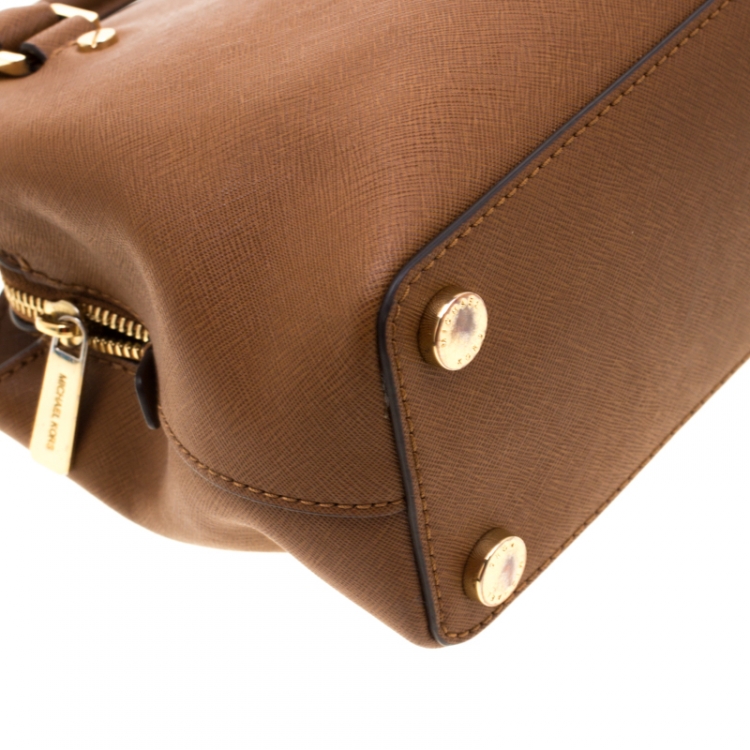 Pre Owned Michael Kors Brown Leather Shoulder Bag