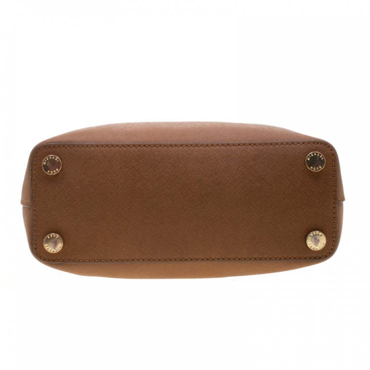Pre Owned Michael Kors Brown Leather Shoulder Bag