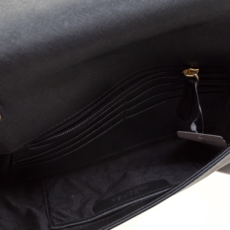 Pre Owned Michael Kors Black Leather Lana Clutch  Michael 