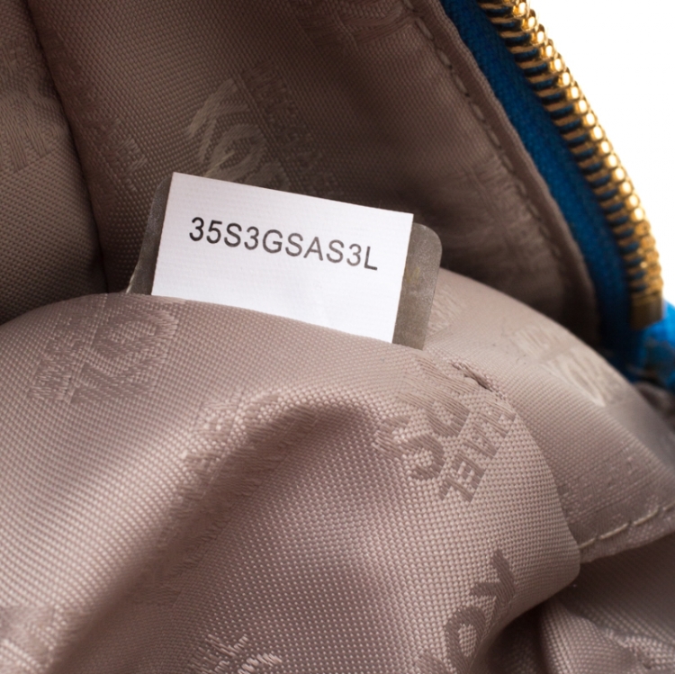 Pre Owned MICHAEL Michael Kors Blue Leather Satchel