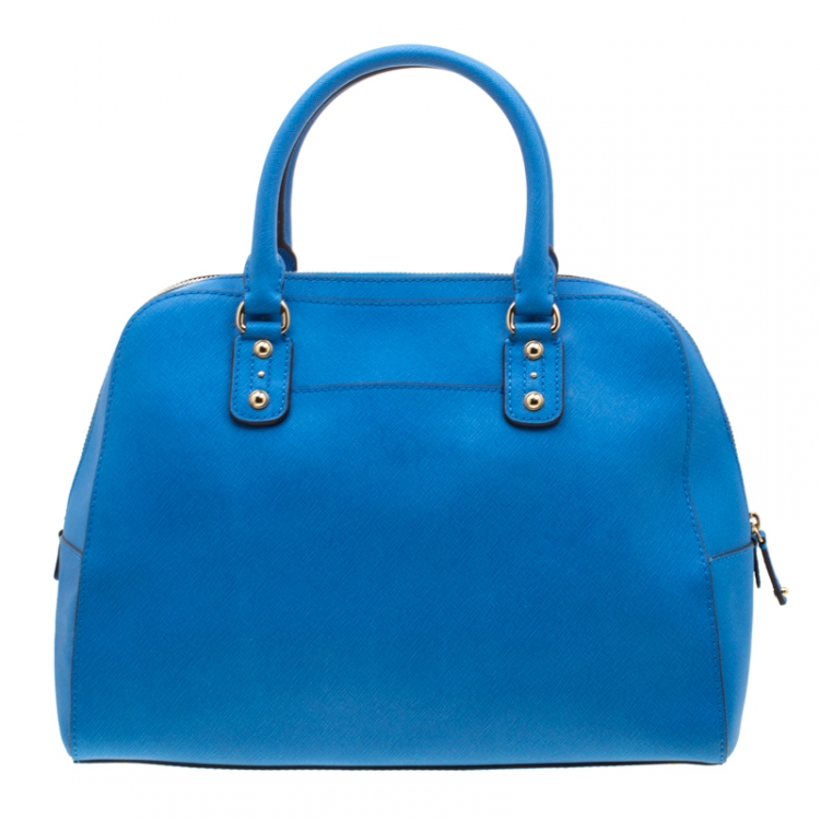 Pre Owned MICHAEL Michael Kors Blue Leather Satchel