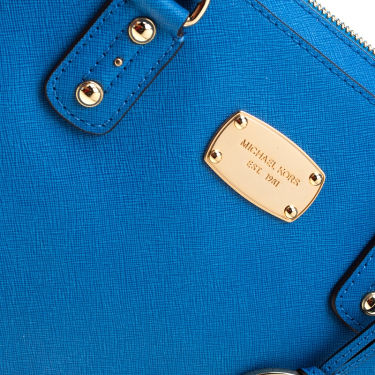 Pre Owned MICHAEL Michael Kors Blue Leather Satchel