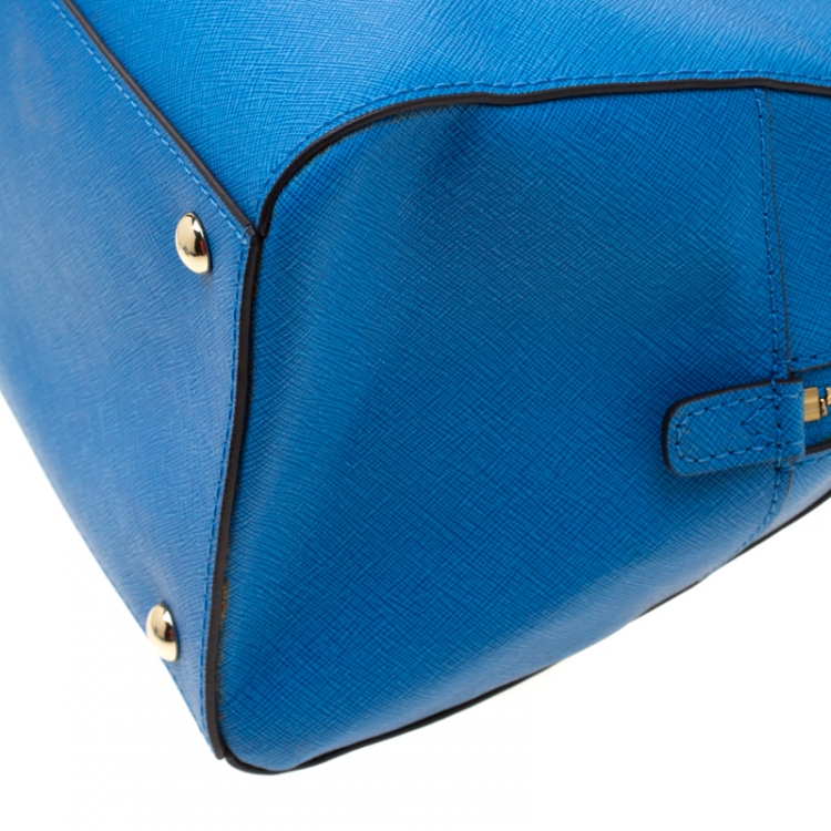 Pre Owned MICHAEL Michael Kors Blue Leather Satchel