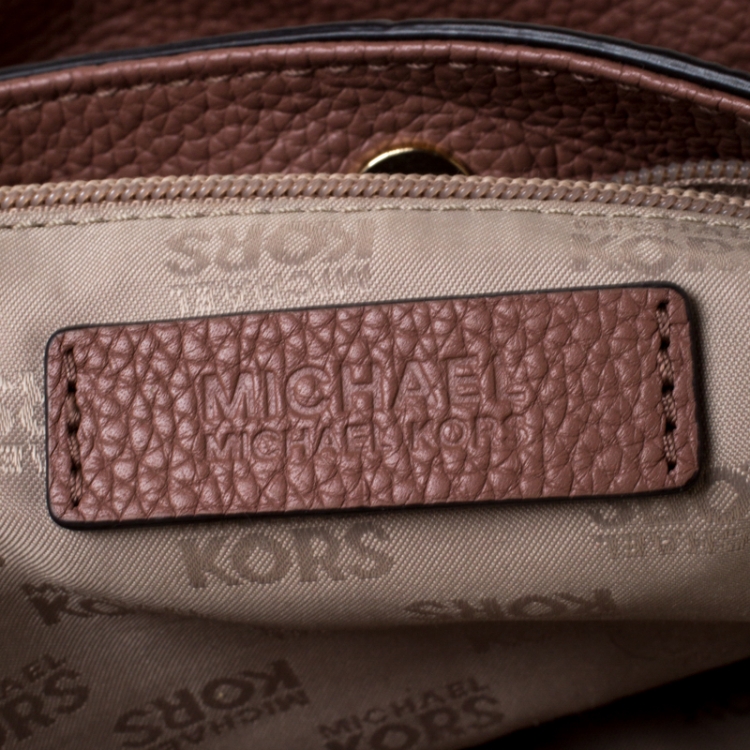Pre Owned MICHAEL Michael Kors Old Rose Leather Small Jet Set Chain Shoulder Bag