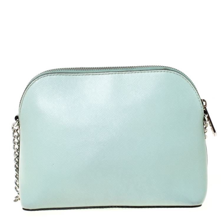 Pre Owned Michael Kors Lime Green Leather Emmy Cindy Crossbody Bag
