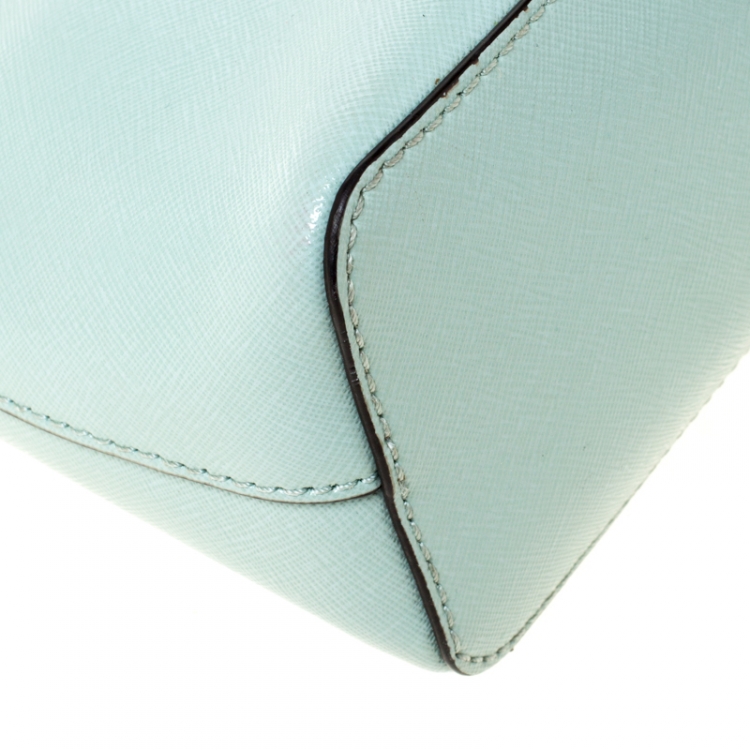 Pre Owned Michael Kors Lime Green Leather Emmy Cindy Crossbody Bag