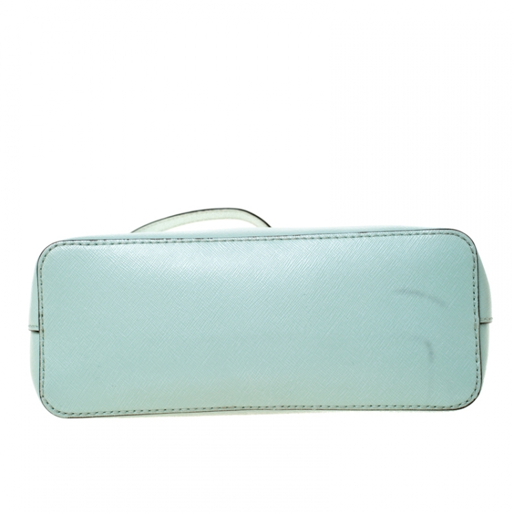 Pre Owned Michael Kors Lime Green Leather Emmy Cindy Crossbody Bag