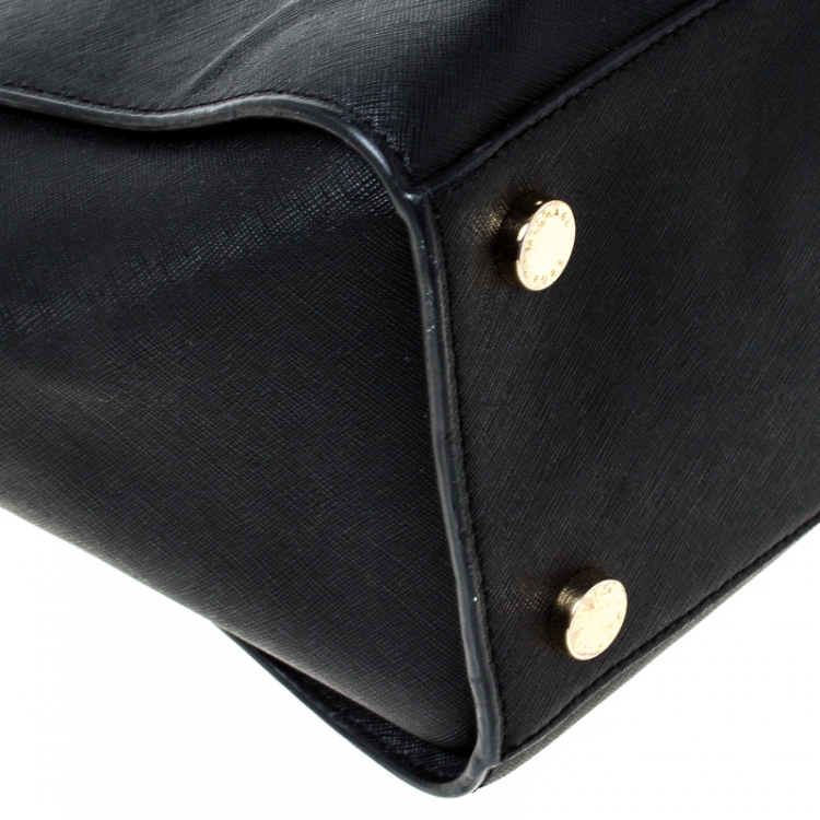مملوكة مسبقًا Michael Michael Kors Black Saffiano Leather Medium Selma Tote