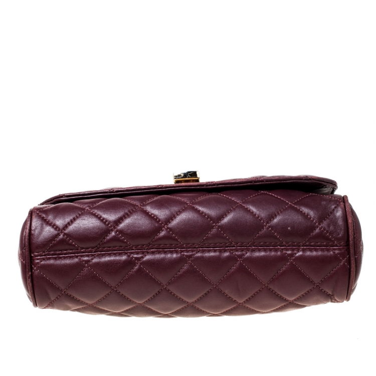 Pre Owned MICHAEL Michael Kors Burgundy Quilted Leather Shoulder Bag