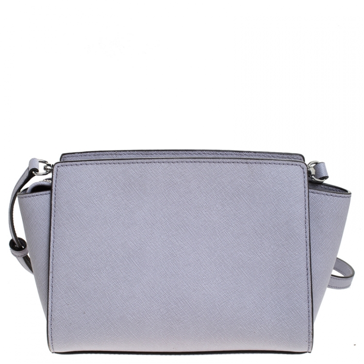 Pre Owned MICHAEL Micheal Kors Lilac Leather Small Selma Crossbody Bag