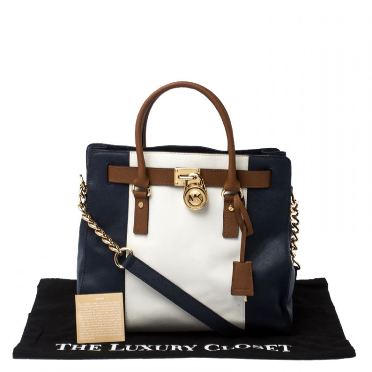 مملوكة مسبقًا MICHAEL Michael Kors Multicolor Leather Hamilton Tote