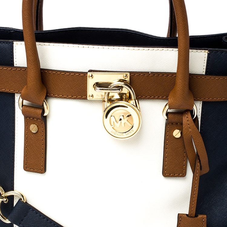 مملوكة مسبقًا MICHAEL Michael Kors Multicolor Leather Hamilton Tote