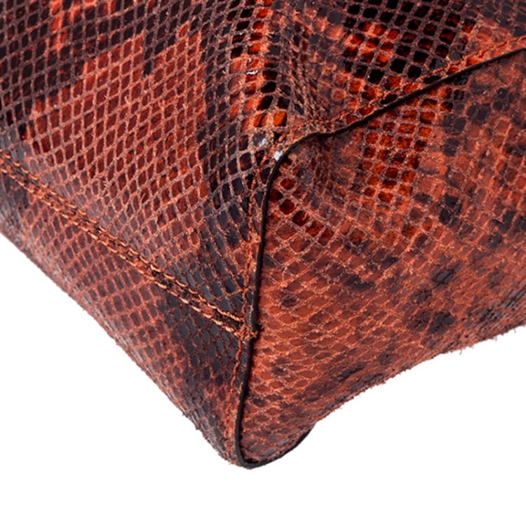 Michael kors python handbag orange Clearance
