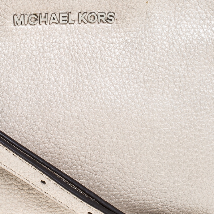 Pre Owned MICHAEL Michael Kors Grey Leather Crossbody Bag